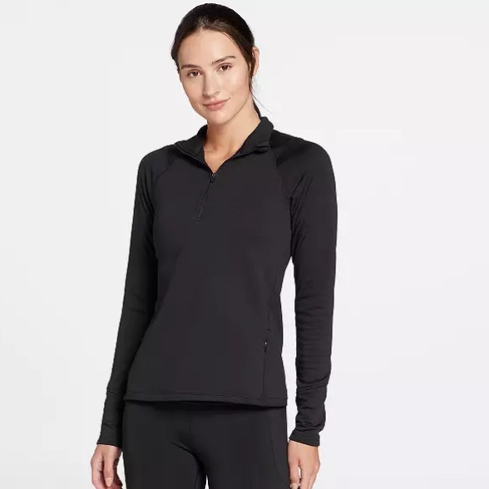 DSG Women's Run Grid 1/4 Zip Jacket, Fleece, Pullover, Black, Various Sizes, NWT